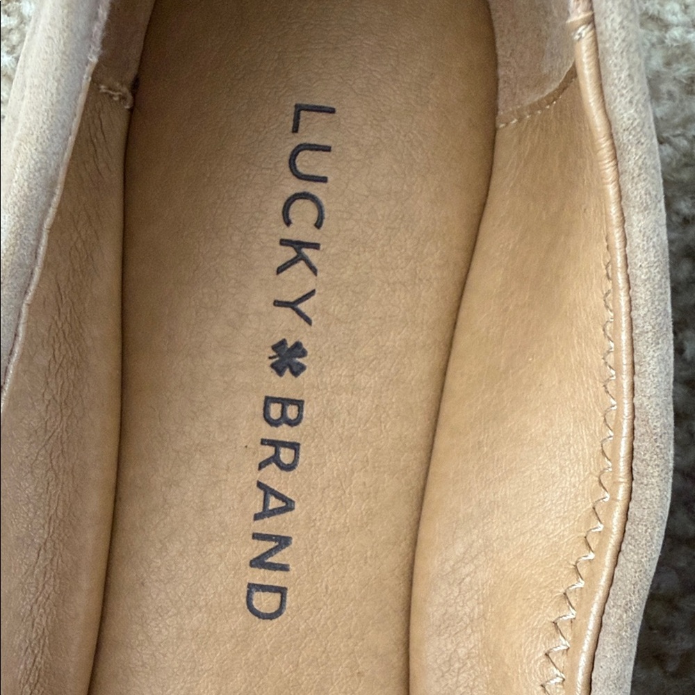 Lucky Brand Emmie Style Women's Suede and Leather Flats Size 6.5 & 7 - Picture 2 of 16